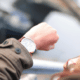 looking at watch