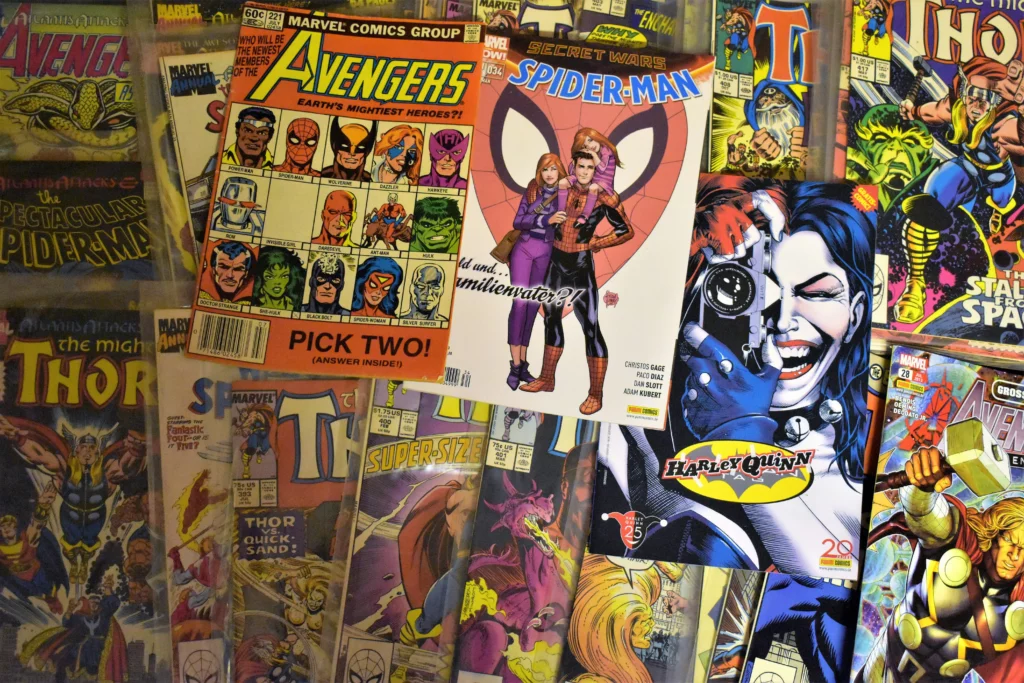 Comic books, which can be collected through buying from America on eBay with PostFromUS.
