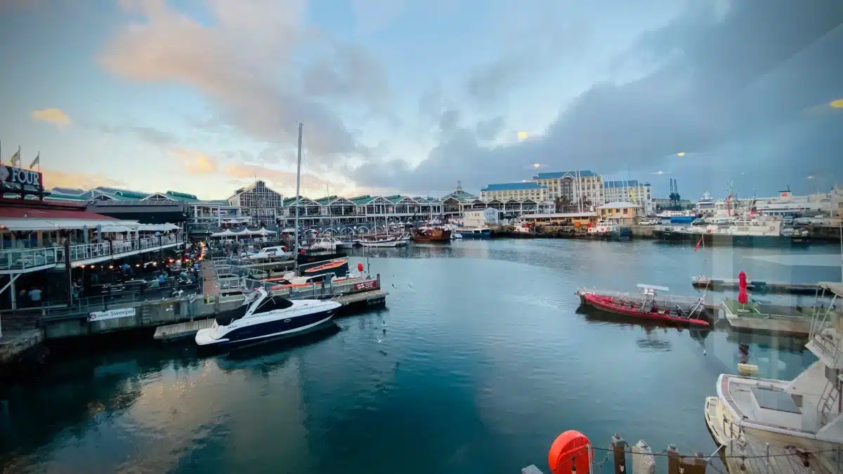 A marina for boats shipping from USA to South Africa.